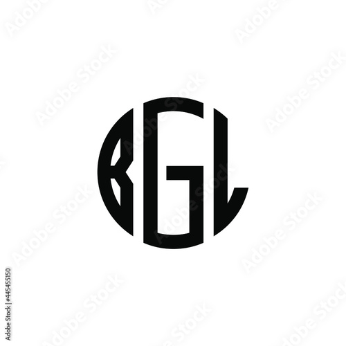 BGL letter logo design. BGL letter in circle shape. BGL Creative three letter logo. Logo with three letters. BGL circle logo. BGL letter vector design logo  photo