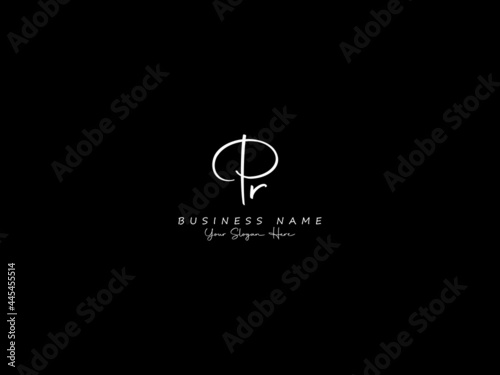 Letter PR Logo, signature pr logo icon vector image for business