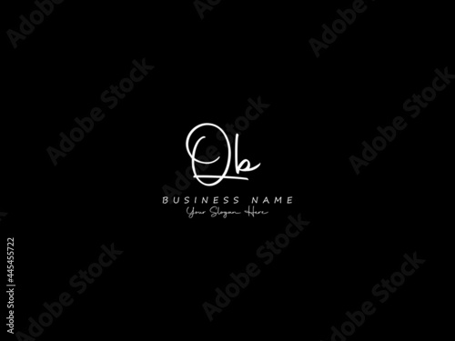 Letter QB Logo, signature qb logo icon vector image for business