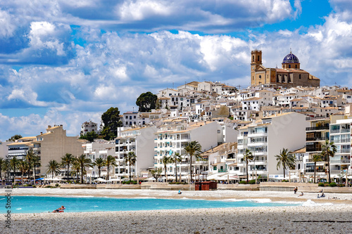 ALTEA, SPAIN - JUNE 15, 2021: Altea town with white houses, turquoise sea and panoramic views photo