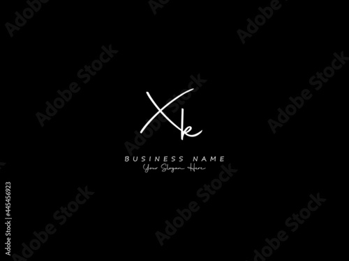 Letter XK Logo, handwritten signature xk logo icon vector for business or your brand