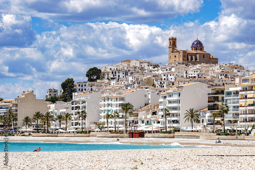 ALTEA, SPAIN - JUNE 15, 2021: Altea town with white houses, turquoise sea and panoramic views