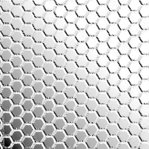 abstract seamless geometric hexagonal pattern gradient silver background