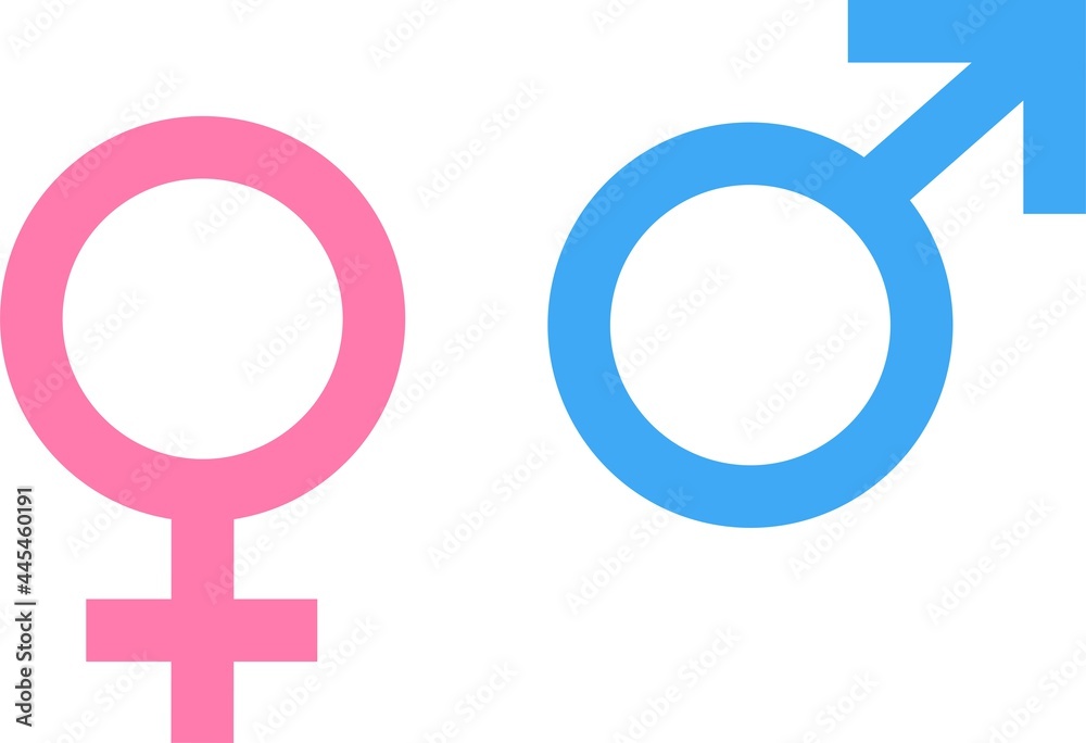Gender icons, Male and female sign, men and women symbol, vector illustration Gender icons, Male and female sign, men and women symbol, vector illustration