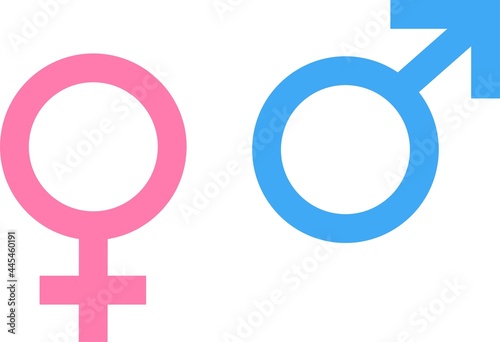Gender icons, Male and female sign, men and women symbol, vector illustration