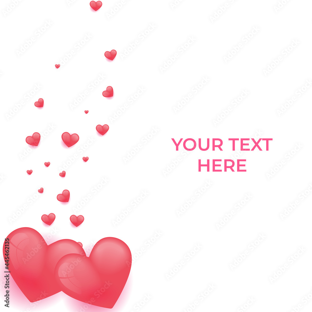 Valentine's day greeting cards set. Vector thin one line design with hearts simple flat style. Hand written lettering decorative brush strokes, love symbols for gifts, cards, posters