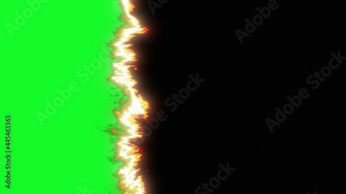 4 Paper burns on a green screen background fire video transition. UHD 60 fps 2 sec each. Chrome key for your design
