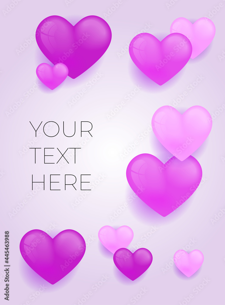 Light pink purple vector layout with sweet hearts. Illustration with hearts in love concept for valentine's day. Beautiful design for your business advert of anniversary.