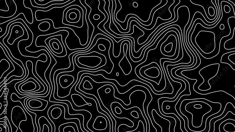 Fractal lines background. Topographic map like abstract backdrop