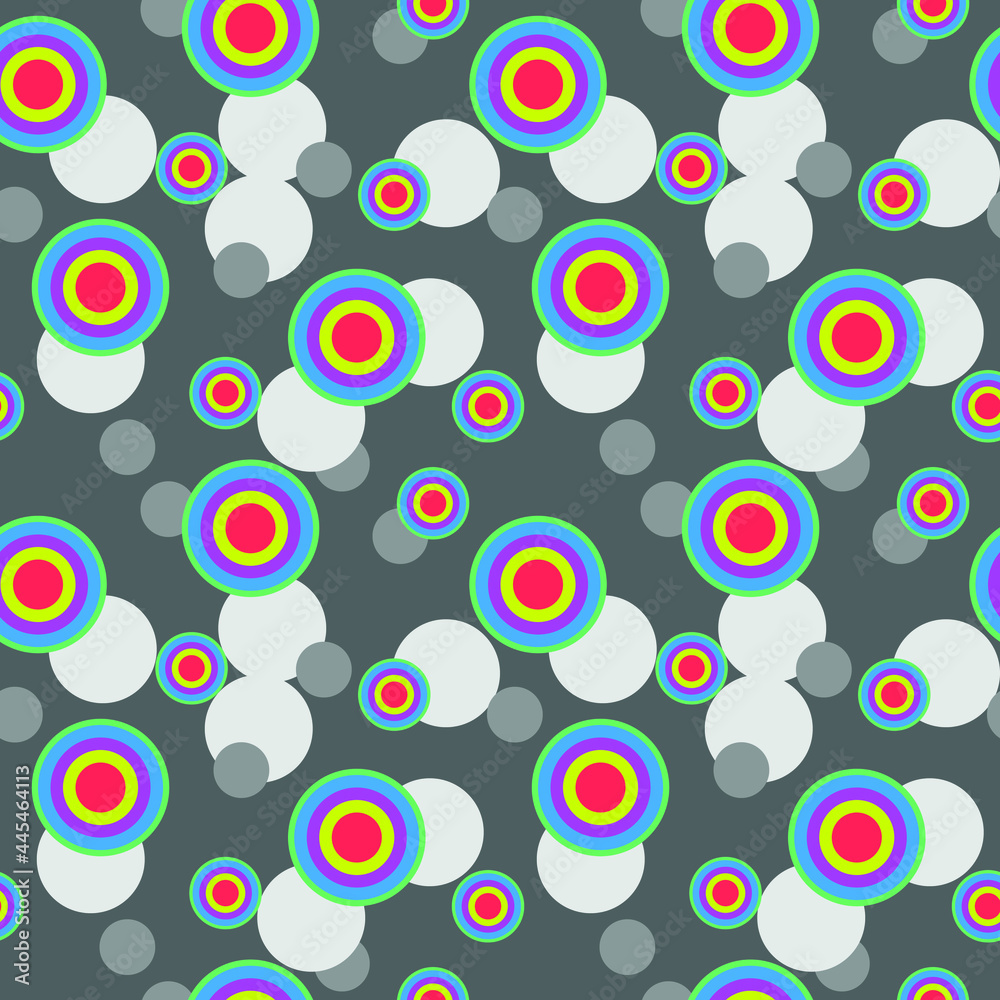 Naklejka premium Colorful background with bright circles pattern.