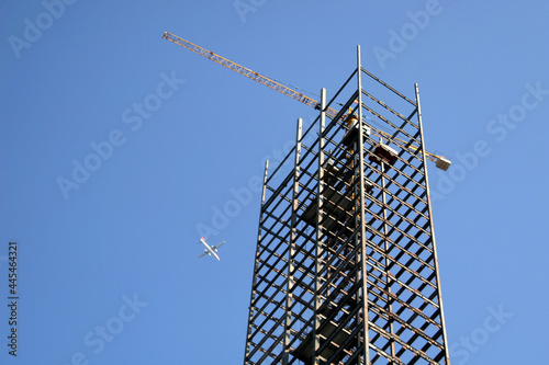 Building beams under construction