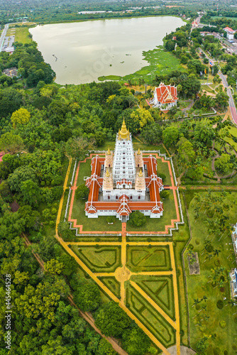 Wat Yannasang Wararam temple, Bodh Gaya Chedi, Bodhagaya Stupa Replica, in wat Yan, in Pattaya, Chonburi province, Thailand. photo