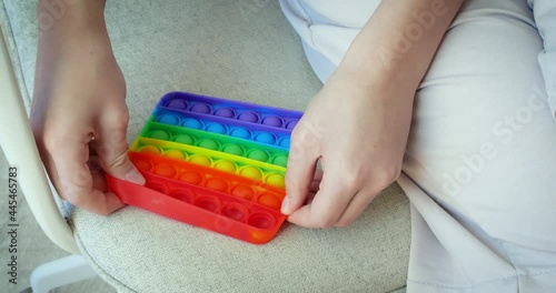 Pop it fidget toy anti-stress toy pop it, burst bubbles, the development of fine motor skills of hands and fingers. children's educational game Pop it. flexible touch toy fidget.