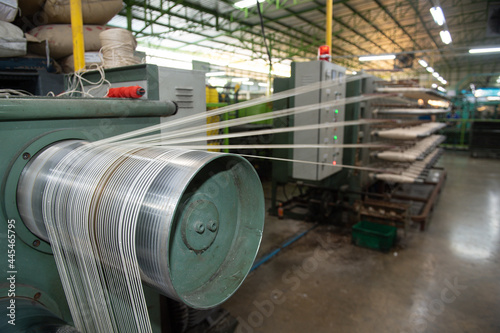 Production of nylon thread in a factory photo