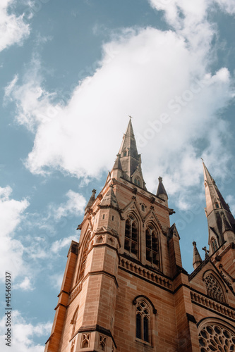 St. Mary s Cathedral with tourists in Sydney NSW Australia