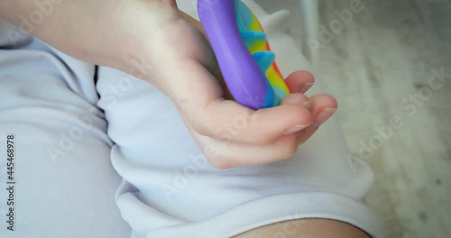 Pop it fidget toy anti-stress toy pop it, burst bubbles, the development of fine motor skills of hands and fingers. children's educational game Pop it. flexible touch toy fidget.