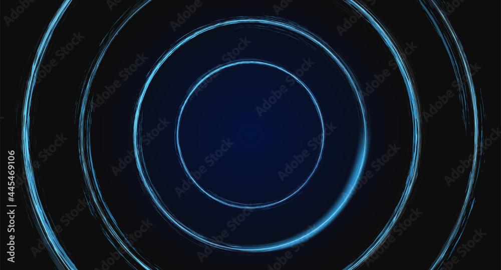 Abstract background with blue circles and luminous. Space for text. Vector background. Abstract background with blue circles and luminous. Space for text. Vector background.