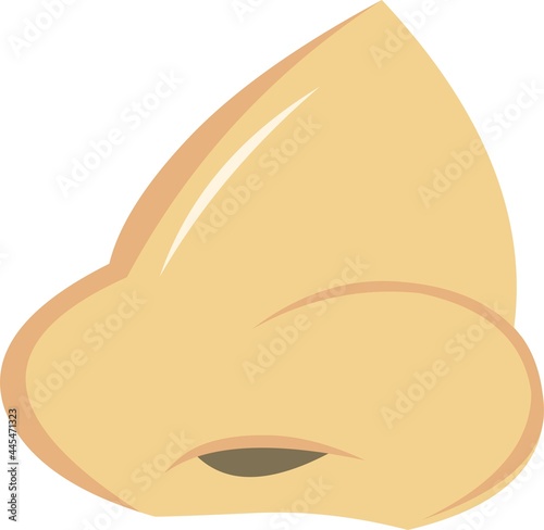 Vector emoticon illustration of a human nose