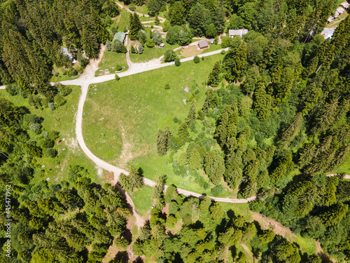 Aerial view of Rila Mountain near Kirilova Polyana, Bulgaria