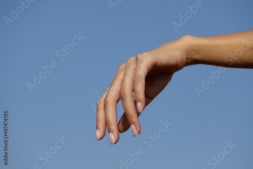 hand in the sky. Sensual. Finger.  © Erika