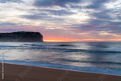 A winters sunrise at the seaside