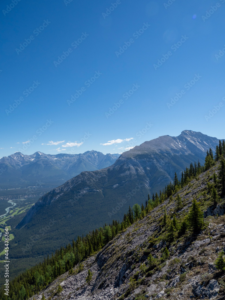 Rocky mountain in Alberta, British Columbia Canada landscape view
