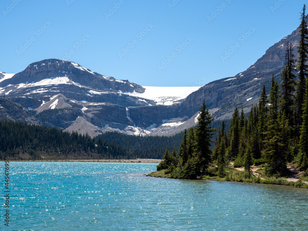 Rocky mountain in Alberta, British Columbia Canada landscape view
