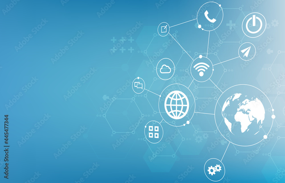 Technology media communication vector background Technology media communication vector background