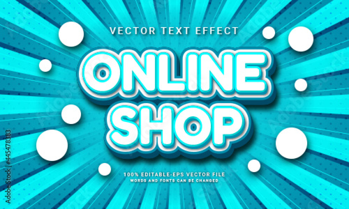 Online shop editable text effect with promotion sale theme