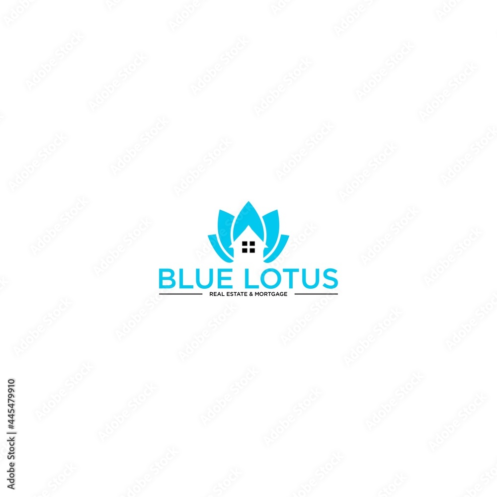 logo vektor lotus real estate and mortgage
