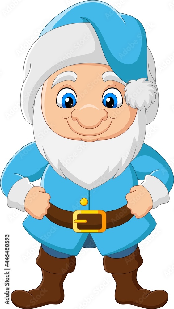 Cartoon funny happy dwarf posing Cartoon funny happy dwarf posing