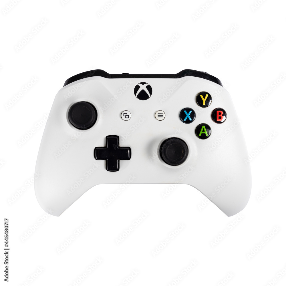 white Microsoft XBOX One controller isolated on a white background,  Brusque, Santa Catarina, Brazil, Jul 15, 2021 Stock Photo | Adobe Stock