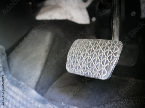 car foot brake pedal of automatic transmission car.