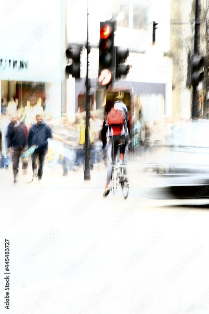 Fototapeta premium Abstract photo of that blurry moment when in big city