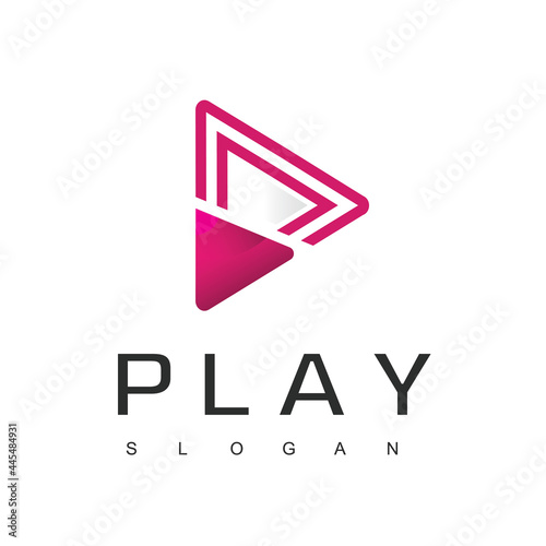 Media Player Logo Design Template