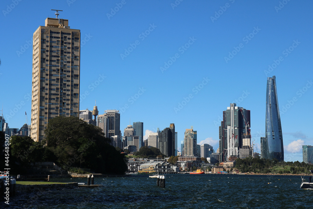 Obraz premium Sydney Skyline From Sawmillers Reserve Looking Over the Harbour