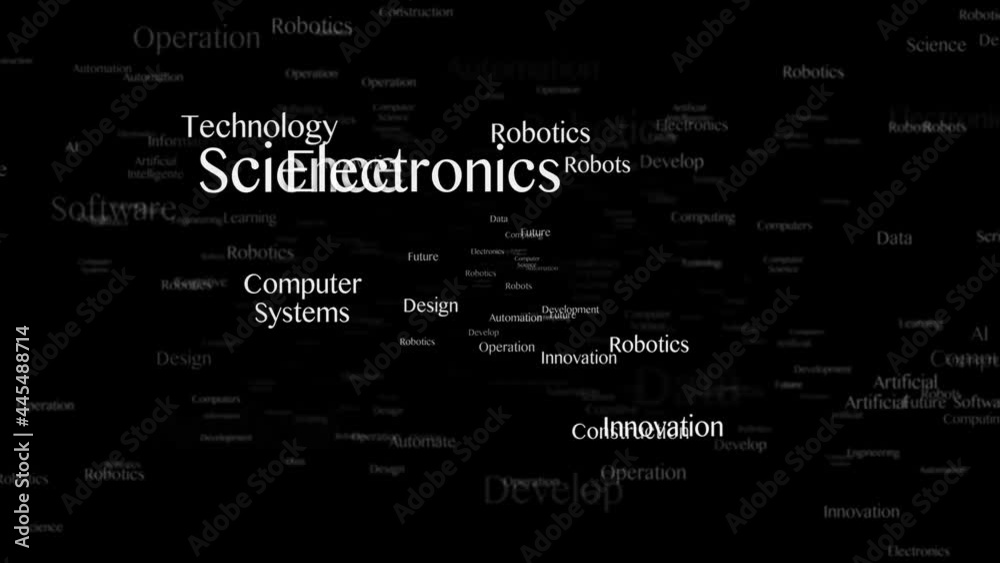 ROBOTICS Keywords Animation, Background, Loop, 4k
