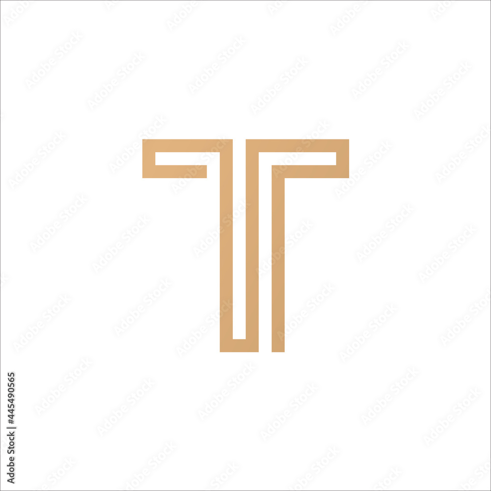 Modern letter monogram T logo vector design template. Modern letter monogram T logo vector design template.