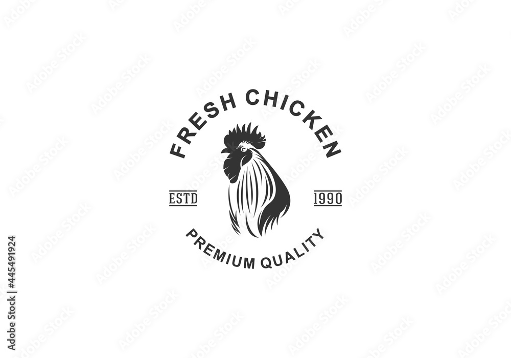chicken farm logo in white background