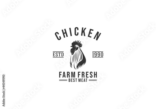 chicken farm logo in white background