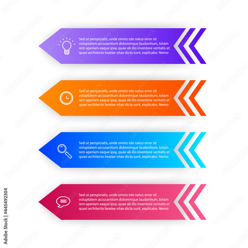 Infographic design template with icons and 4 options or steps. Can be used for process diagram, presentations, workflow layout or banner Infographic design template with icons and 4 options or steps. Can be used for process diagram, presentations, workflow layout or banner