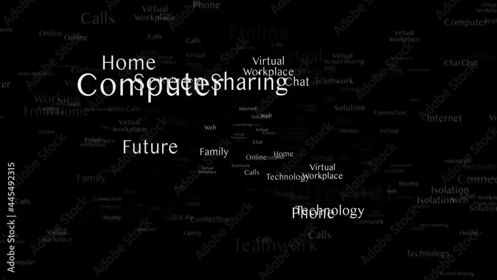 VIRTUAL WORKPLACE Keywords Animation, Background, Loop, 4k
VIRTUAL WORKPLACE Keywords Animation, Background, Loop, 4k