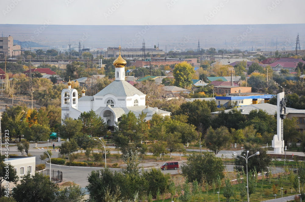 Zhezkazgan, Kazakhtan - 10.10.2016 : The church is located in the central part of the city.