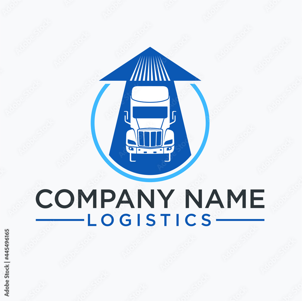 icon or logo template for trucking company.