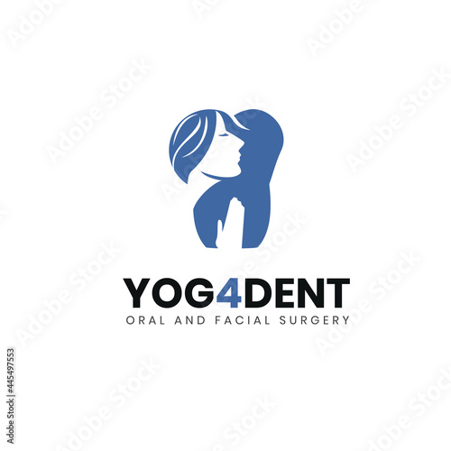 yog4dent logo, dental yoga for oral and facial surgery vector