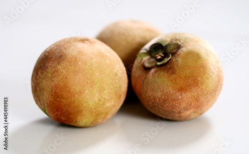 Obraz na plátně Velvet apple fruit or bisbul on white background.
