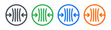 Minimize, compress, flexible, squeeze icon symbol.