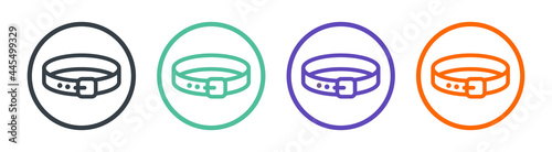 Belt icon accessory set. Vector illustration
