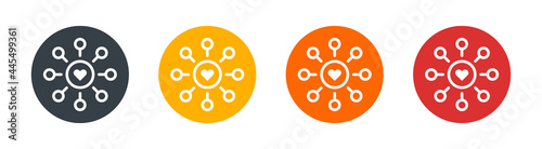 Community, network, connection, support icon vector illustration.