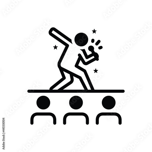 Black solid icon for perform